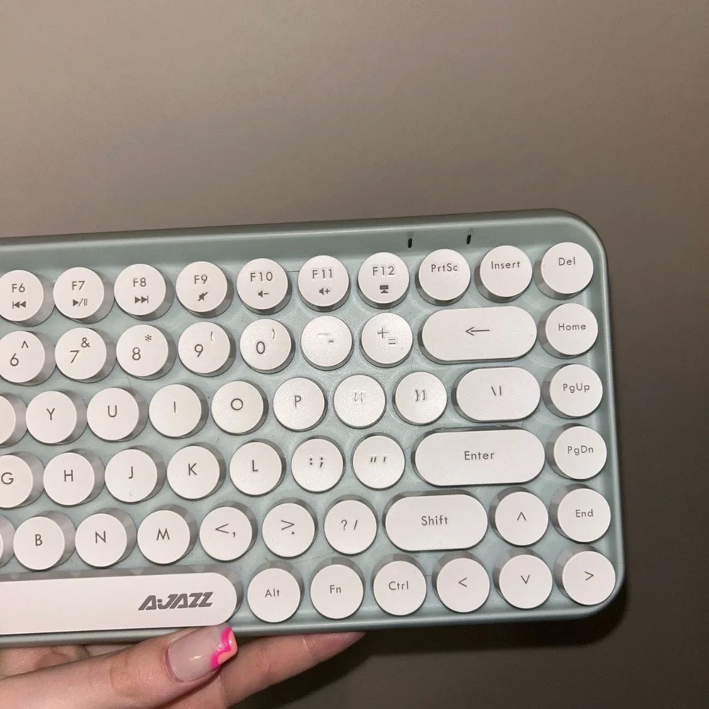 Bluetooth AJAZZ White and Gray Wireless Keyboard